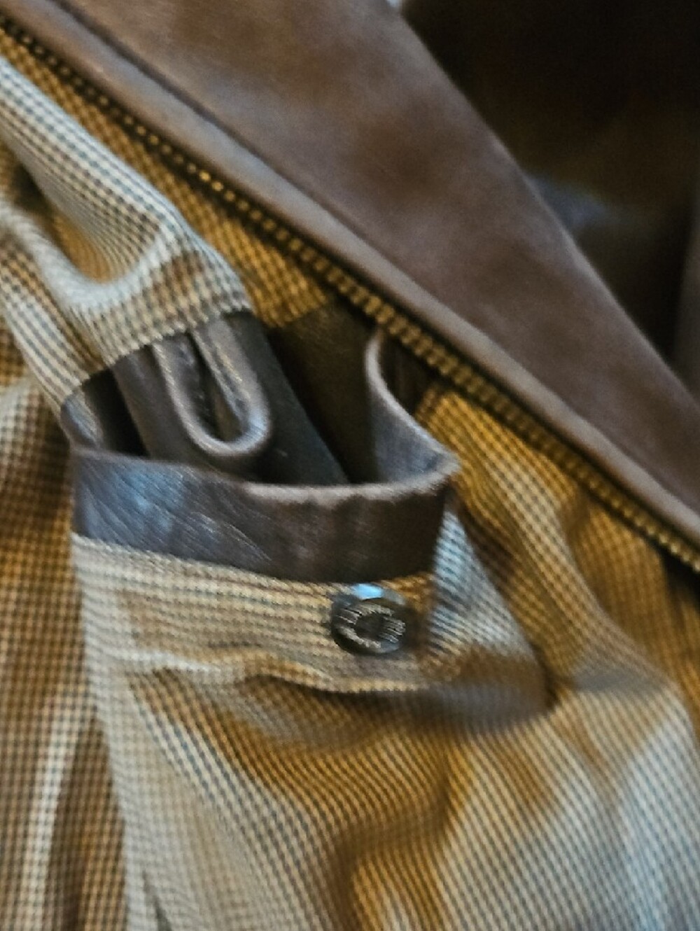 POLO Classic Brown Leather Zip Jacket - Unknown Brand - Picture 7 of 13